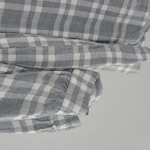 Lane Bryant Gray Checkered Button-Up Shirt - Picture 5 of 15